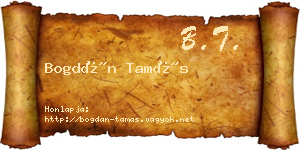 Bogdán Tamás névjegykártya